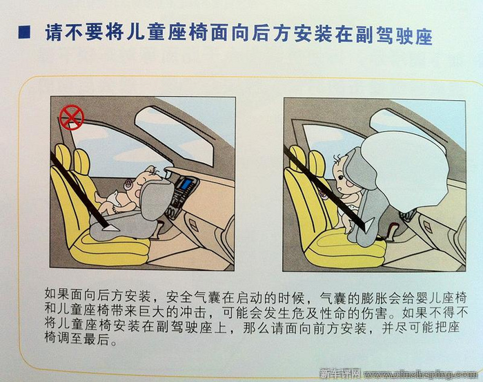 副驾驶座上的儿童安全座椅
