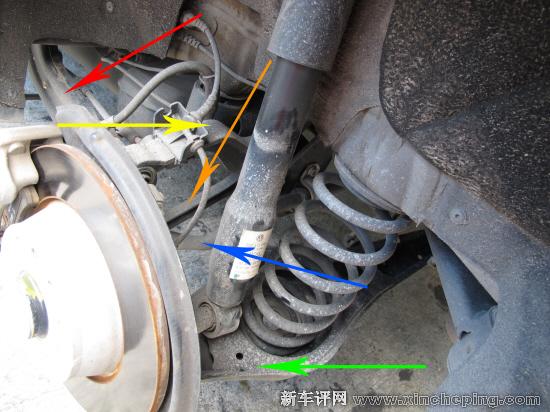 悬挂拆解篇  昊锐出自大众pq46平台,其悬架搭配为前麦弗逊后多连杆