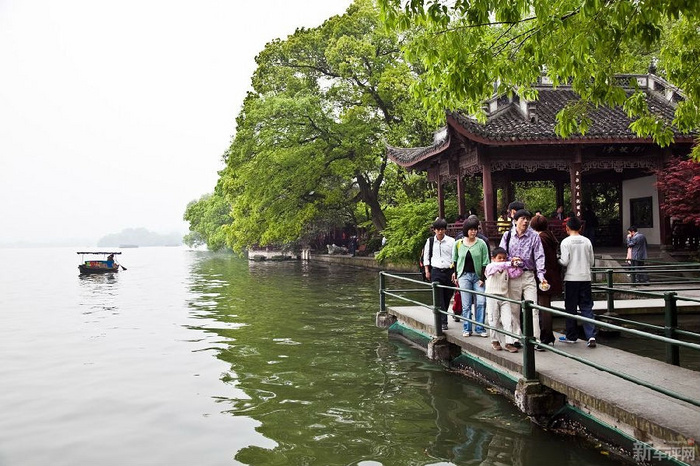 杭州西湖斷橋,平湖秋月(下)